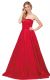 Strapless Puffy Skirt Long Prom Dress with Lace-up Corset in Red